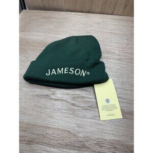 Jameson Irish Whiskey Green Beanie Hat Cap Unisex One Size Cuffed Knit NWT.